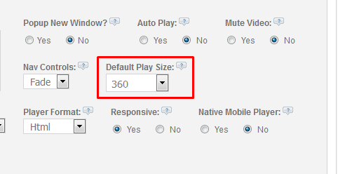 API – Default Video Playback Resolution