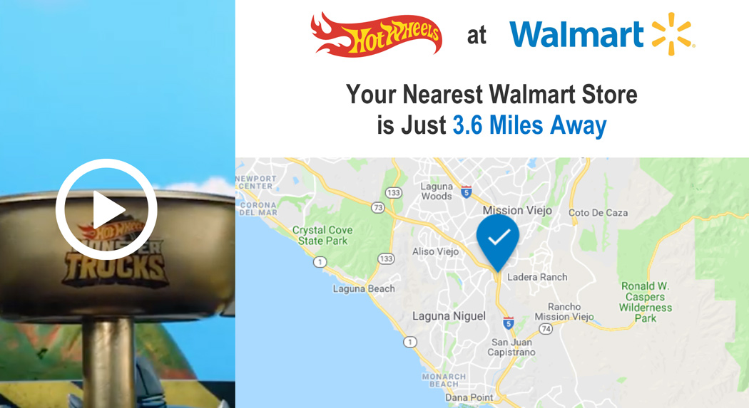 Emerging Video Formats: Custom overlay with auto detection to nearest store locations (Get Directions)